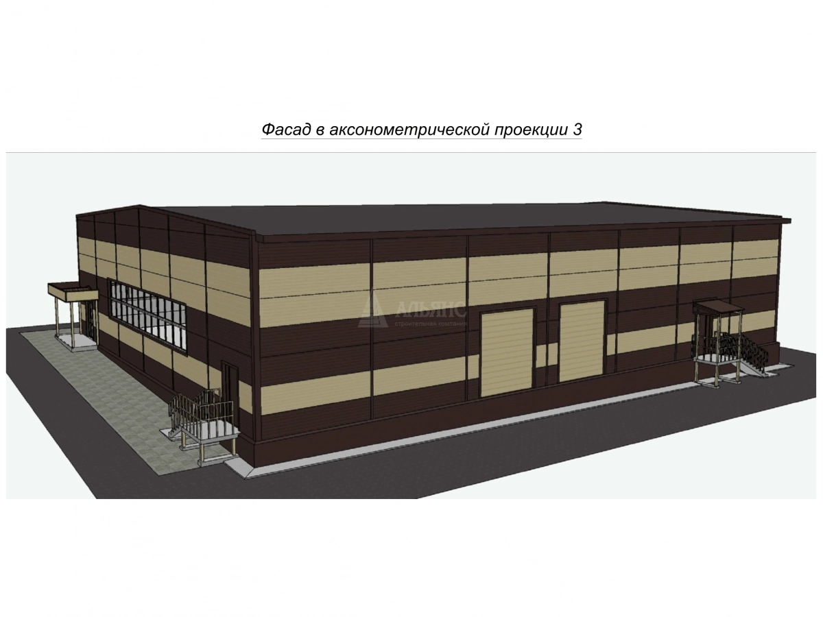 3D визуализация Магазин из сэндвич-панелей - фото 2