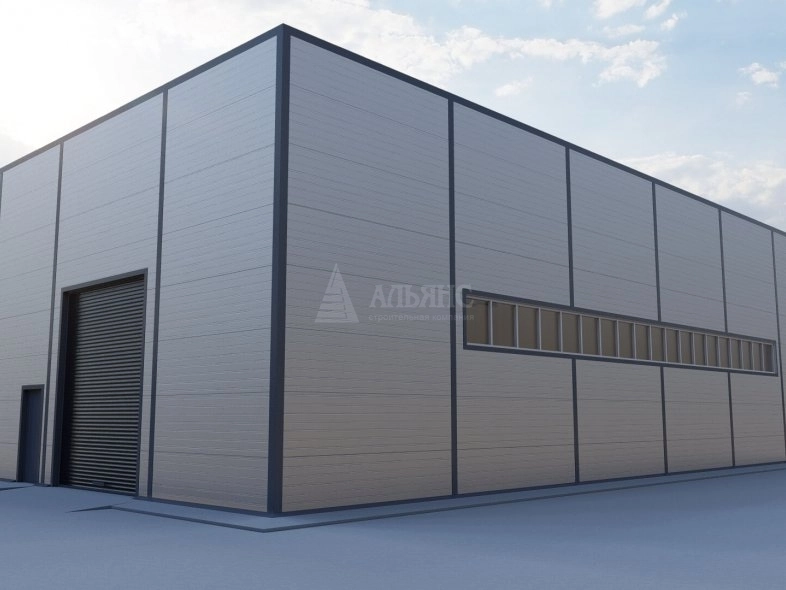 3D визуализация СТО из сэндвич-панелей - фото 1