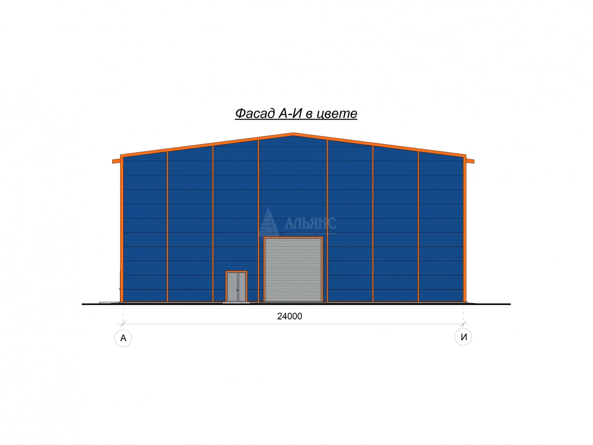 3D визуализация Производственный корпус из сэндвич-панелей - фото 8