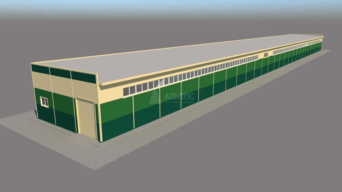3D визуализация Производственное здание из сэндвич-панелей - фото 16