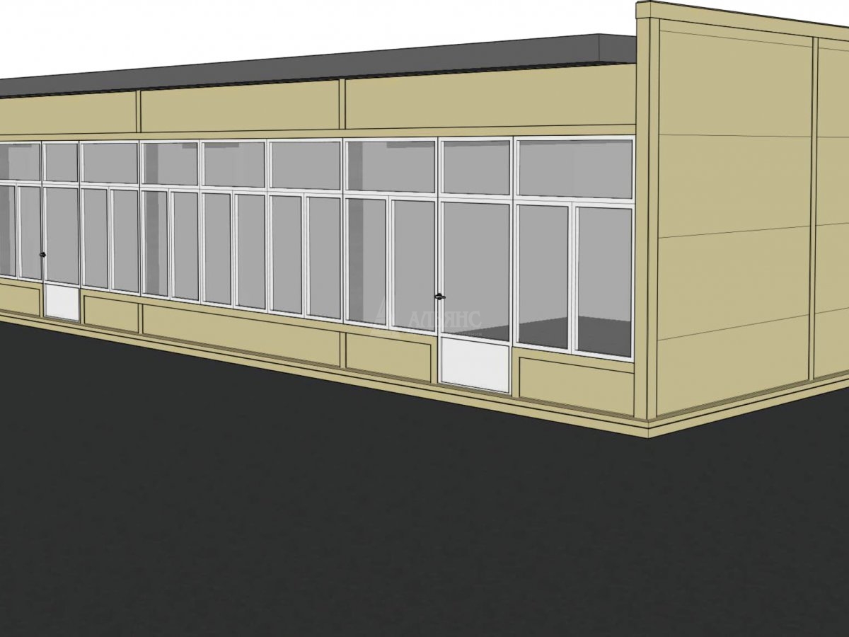 3D визуализация Проект павильона из сэндвич-панелей - фото 2